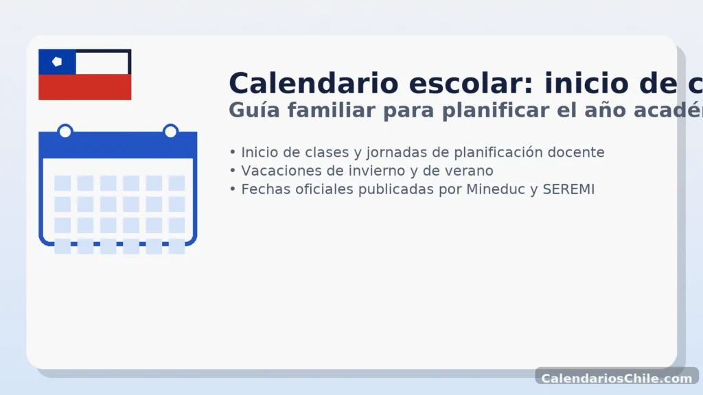 Calendario escolar de Chile: inicio de clases, vacaciones de invierno y de verano