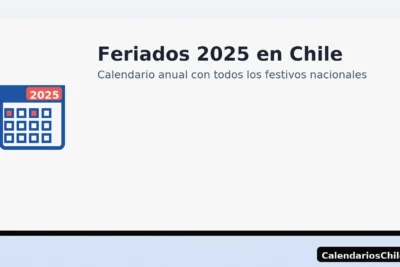 Feriados 2025 en Chile: calendario anual con todos los festivos