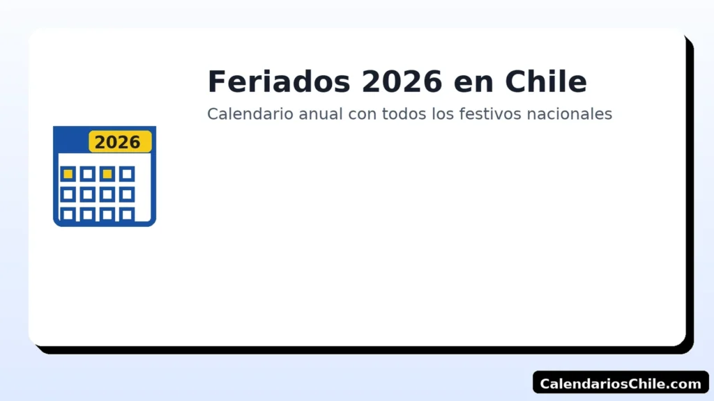 Feriados 2026 en Chile: calendario anual con todos los festivos nacionales