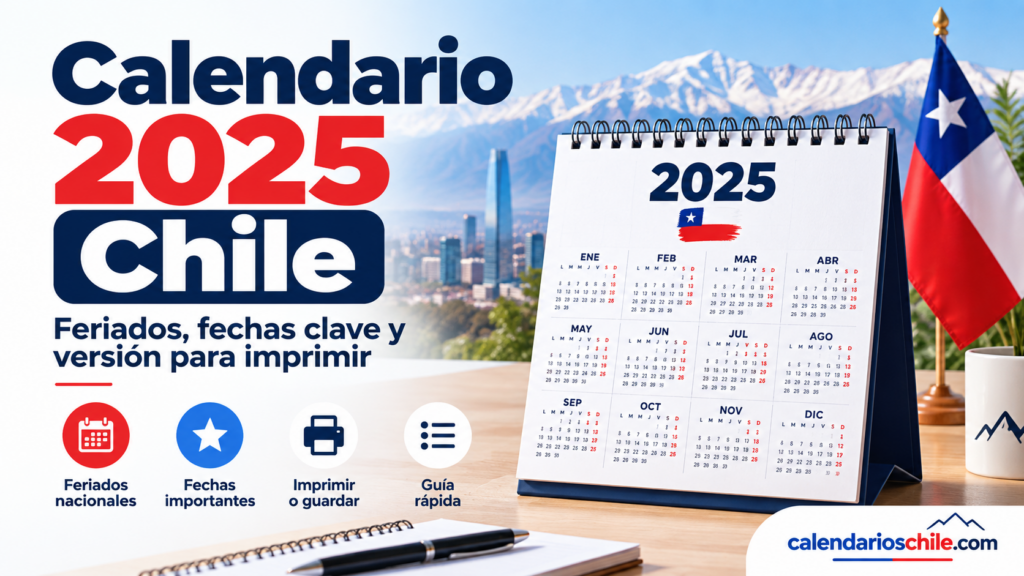 Calendario 2025 de Chile