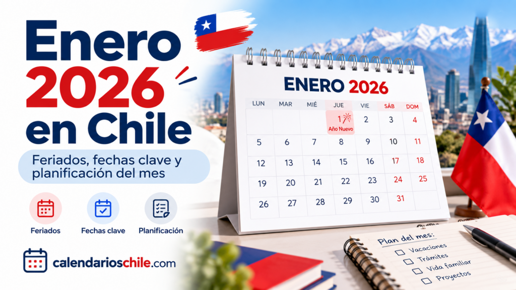 Calendario de enero en Chile