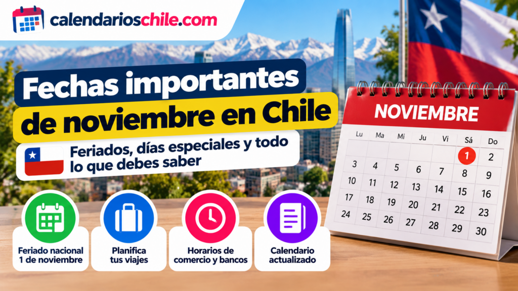 Fechas importantes de noviembre en Chile, feriado del 1 de noviembre y calendario actualizado