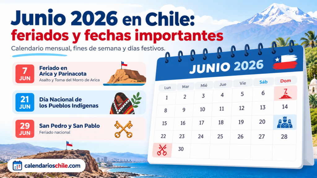 Calendario de junio en Chile