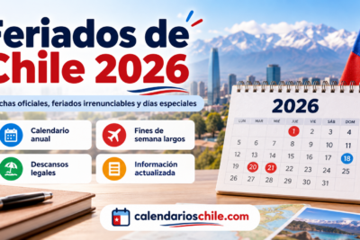 Feriados de Chile 2026 con fechas oficiales, días irrenunciables y fines de semana largos