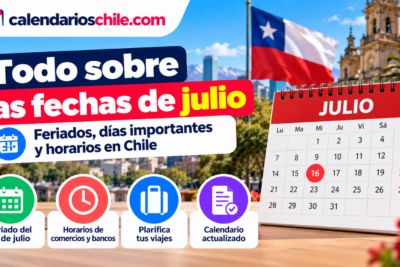 Fechas de julio en Chile, feriado del 16 de julio, horarios de comercios y bancos